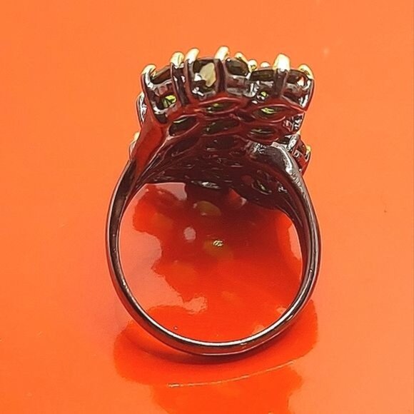 Natural Not Enhanced Chrome Diopside Ring 925 Sterling Silver Size‎ 6.75 - Picture 8 of 10